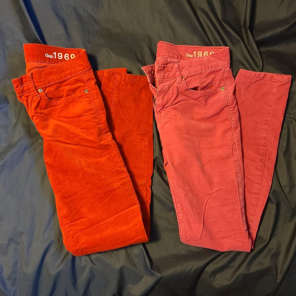 Gap 1969 Women Corduroy Legging Jeans - 2 pants - Picture 4 of 8